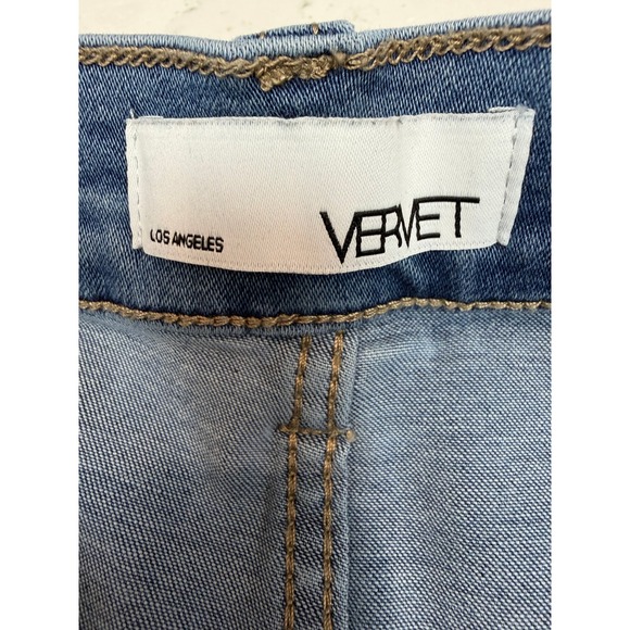 Vervet Los Angeles Womens Wide Leg Cuff Jeans Medium Wash Size 26 - Picture 4 of 10